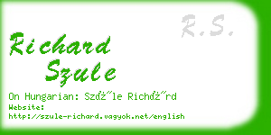 richard szule business card